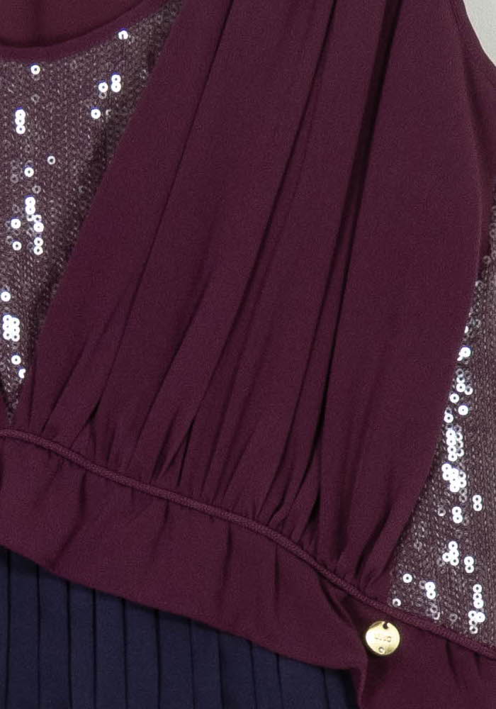 Robe Plissée Violet et Bleu - Taille XL/42 de la marque Liu Jo | PARAD83057 - Vendu par Paradigme - Image 3