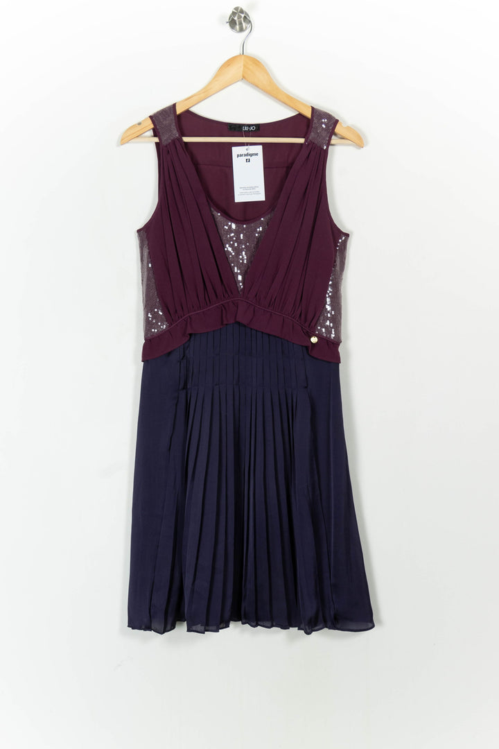 Robe Plissée Violet et Bleu - Taille XL/42 de la marque Liu Jo | PARAD83057 - Vendu par Paradigme - Image 2