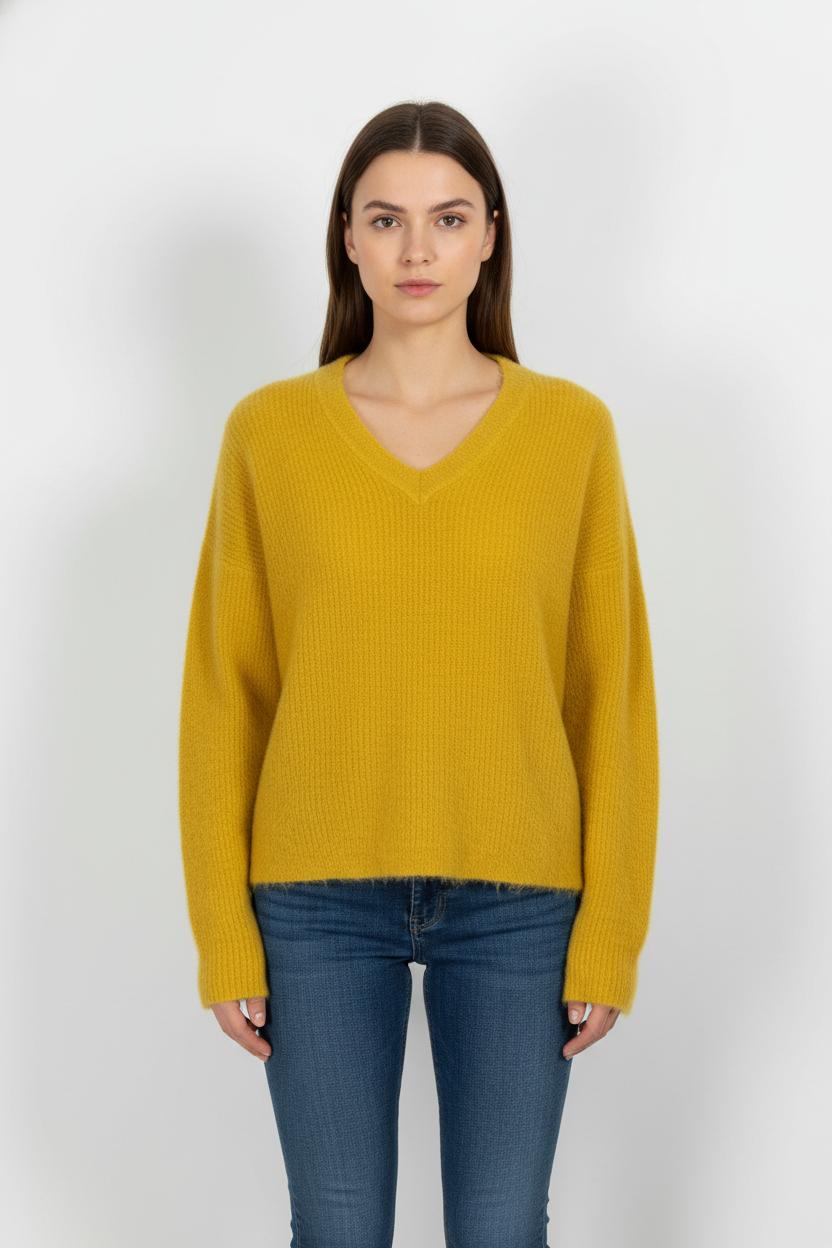 Pull Jaune - Taille M/38 de la marque Sud express | PARAD83067 - Vendu par Paradigme - Image 1