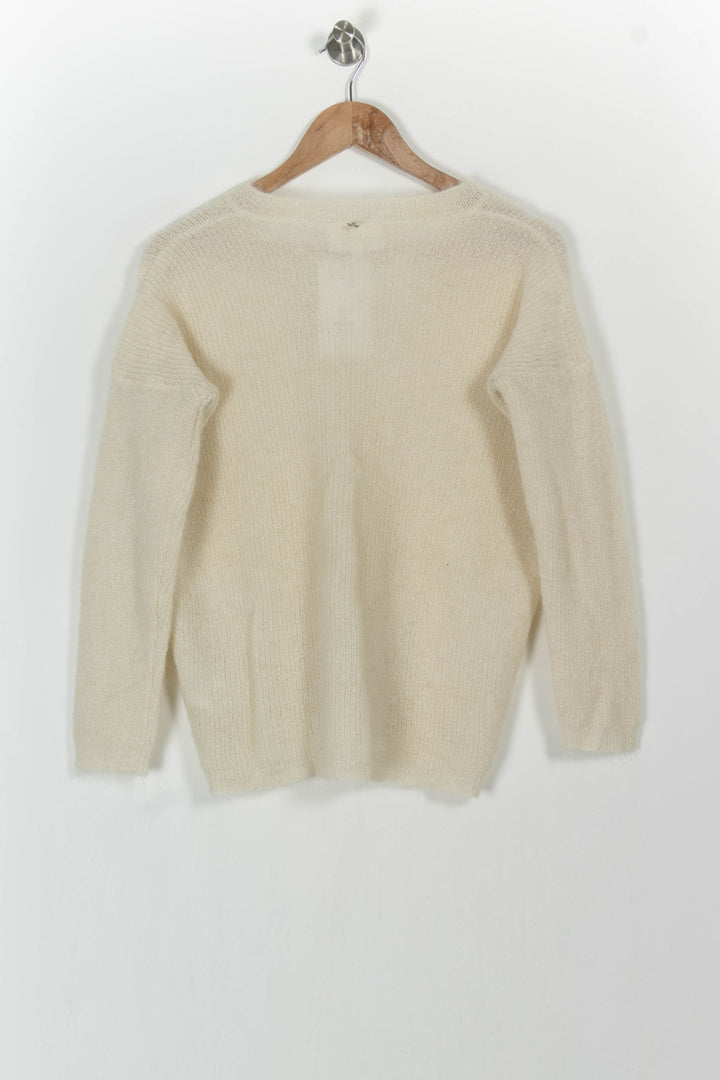 Pull Blanc - Taille M/38 de la marque Sud express | PARAD83068 - Vendu par Paradigme - Image 4