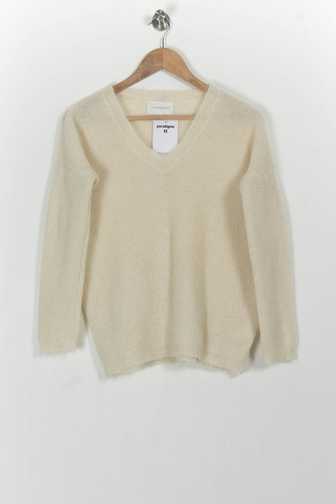 Pull Blanc - Taille M/38 de la marque Sud express | PARAD83068 - Vendu par Paradigme - Image 2