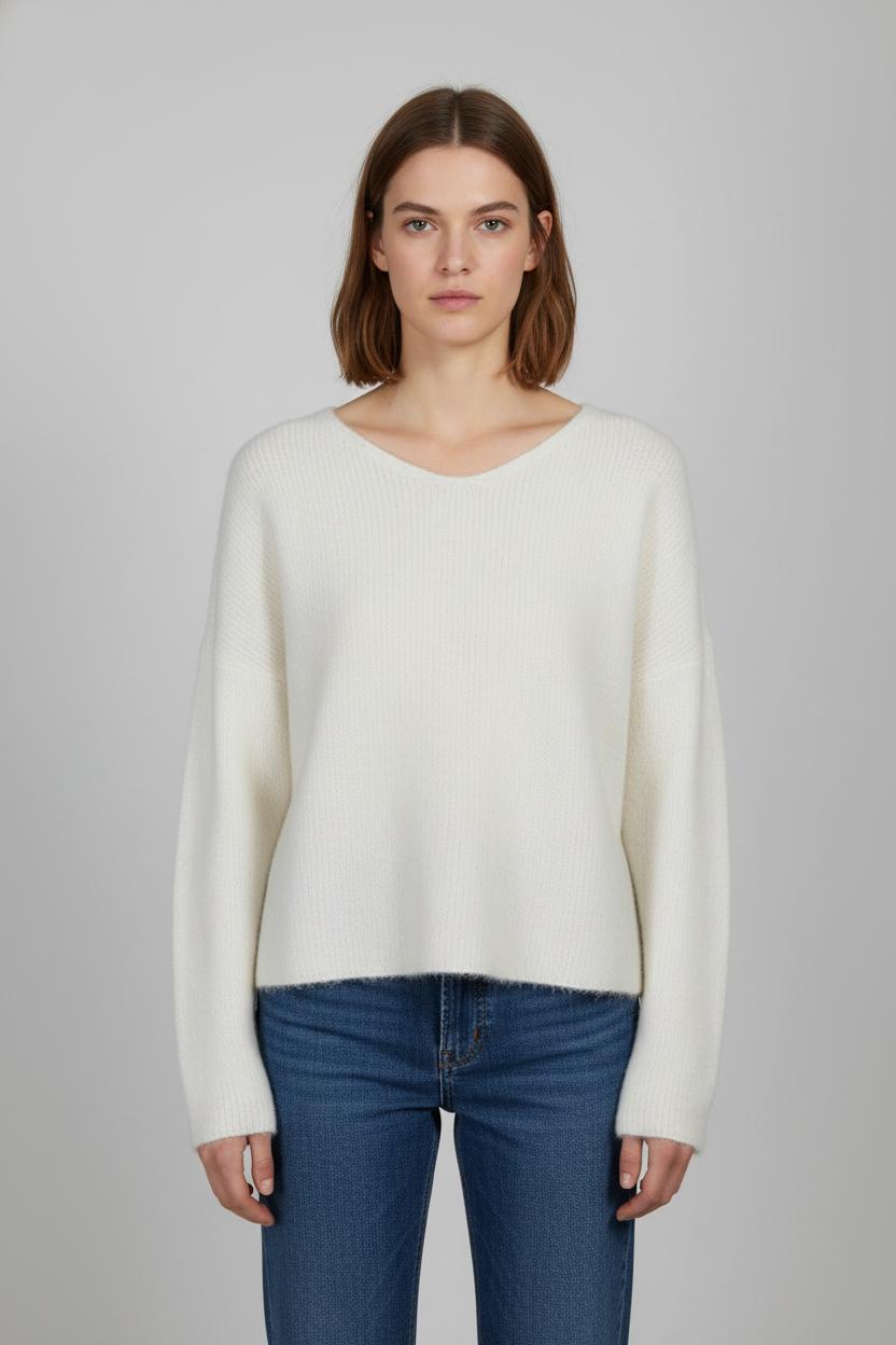 Pull Blanc - Taille S/36 de la marque American Vintage | PARAD83071 - Vendu par Paradigme - Image 1