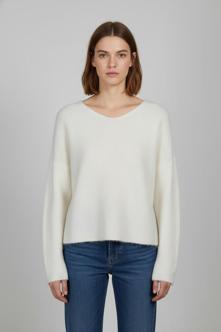 Pull Blanc - Taille S/36 de la marque American Vintage | PARAD83071 - Vendu par Paradigme - Image 1