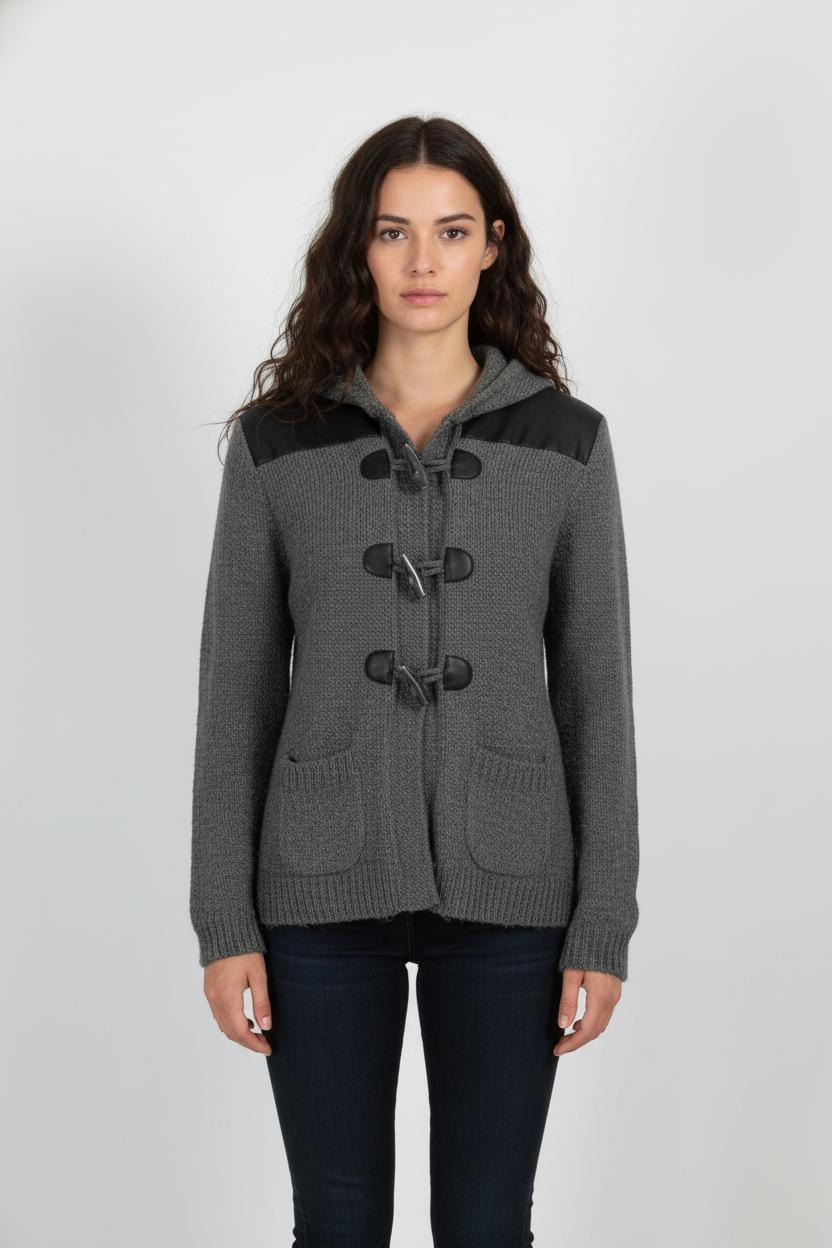 Gilet Gris et Noir - Taille L/40 de la marque Caroll | PARAD83096 - Vendu par Paradigme - Image 1