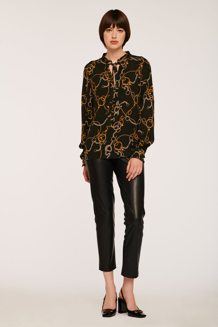 Blouse Lavallière Noire et Dorée - Taille S/36 de la marque Weill | PARAD83115 - Vendu par Paradigme - Image 1