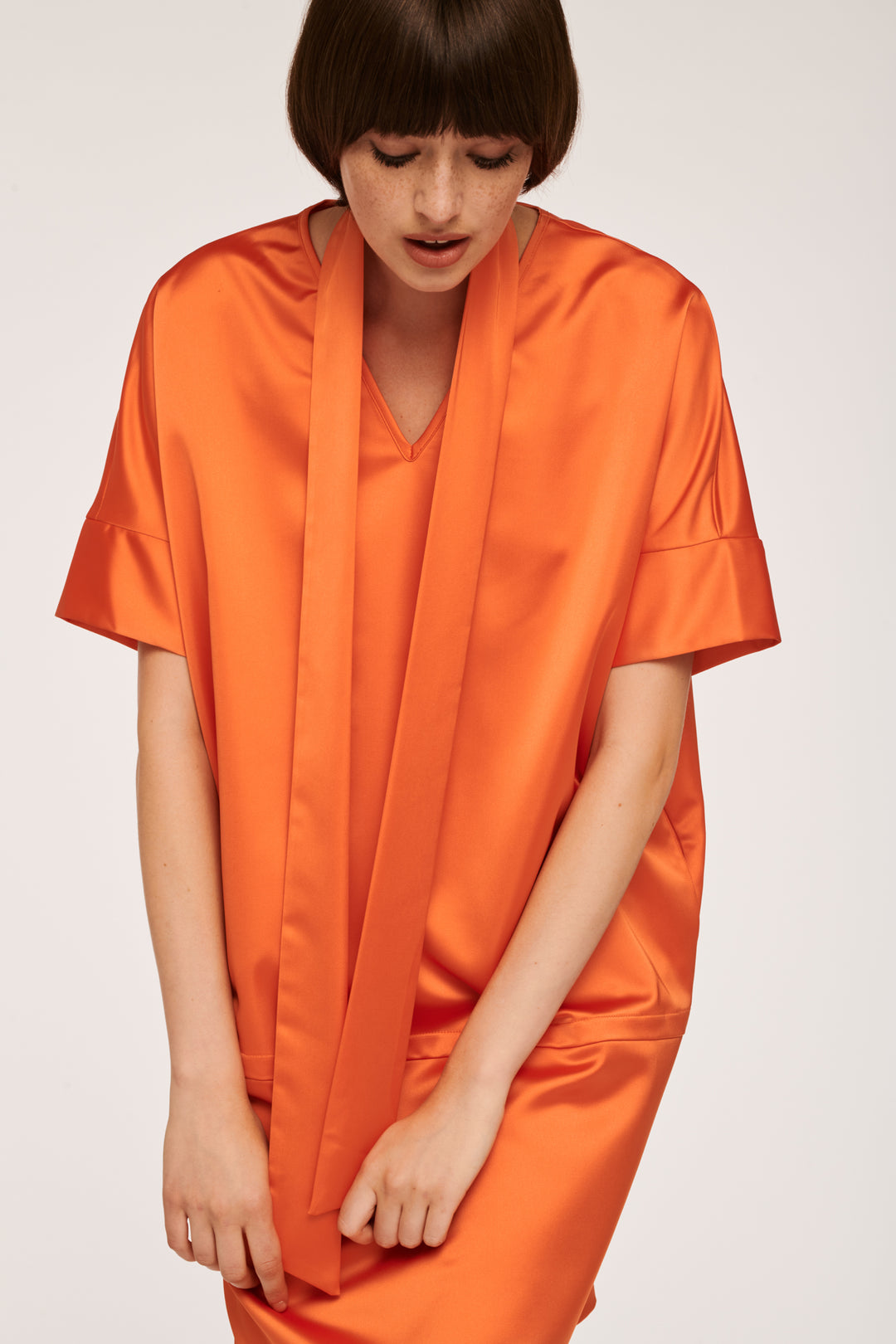 Robe Courte Orange - Taille S/36 de la marque Weill | PARAD83150 - Vendu par Paradigme - Image 3