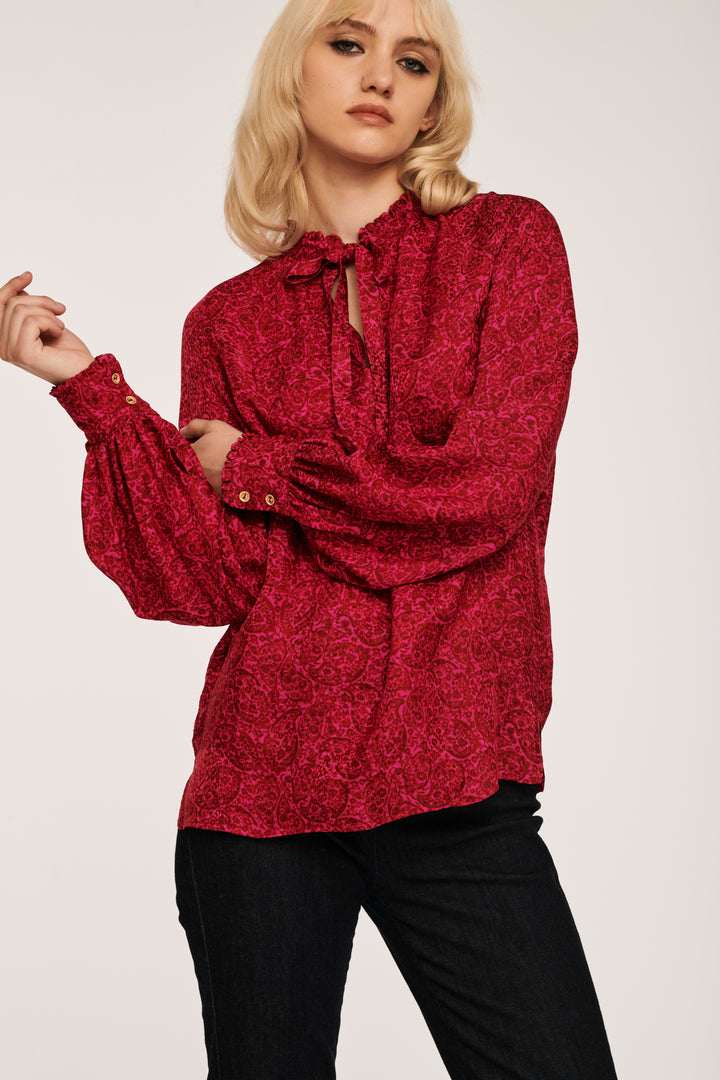 Blouse Lavallière Rose - Taille M/38 de la marque Weill | PARAD83155 - Vendu par Paradigme - Image 1