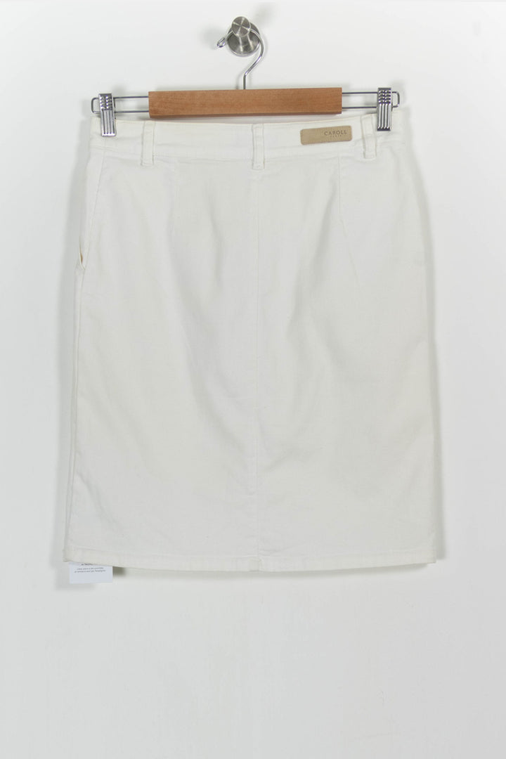 Jupe Droite Blanche - Taille S/36 de la marque Caroll | PARAD83170 - Vendu par Paradigme - Image 4