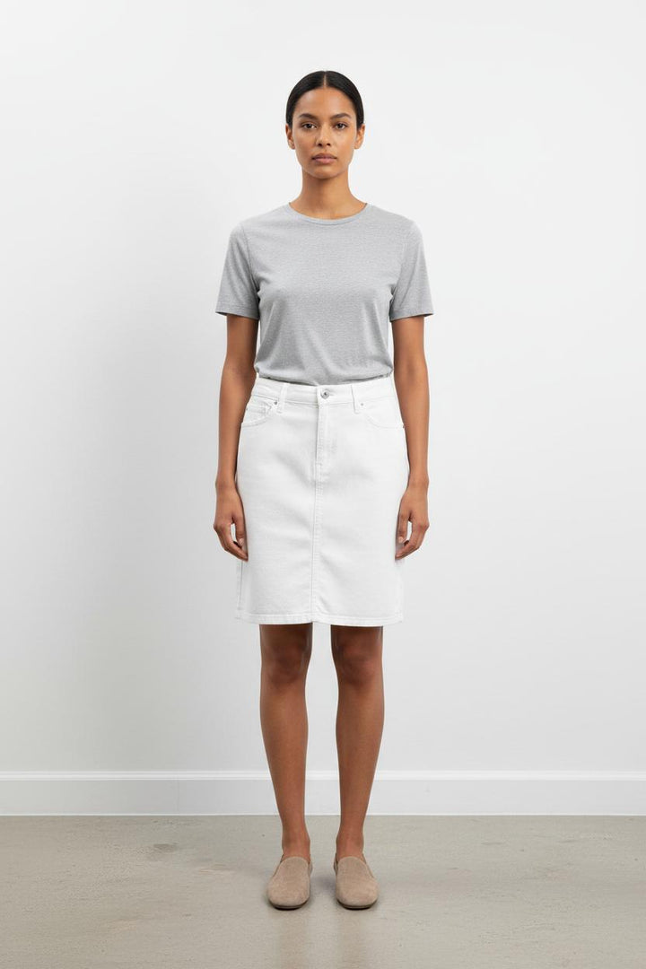 Jupe Droite Blanche - Taille S/36 de la marque Caroll | PARAD83170 - Vendu par Paradigme - Image 1
