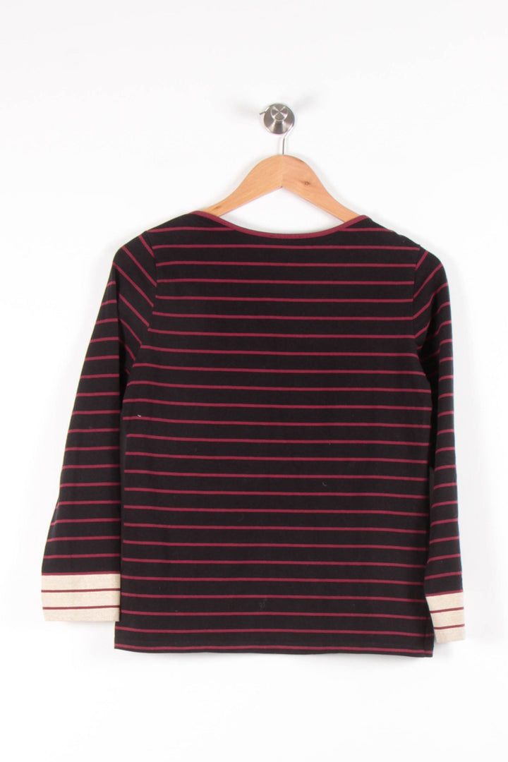 Marinière Noire et Bordeaux - Taille XS/34 de la marque Caroll | PARAD83172 - Vendu par Paradigme - Image 4