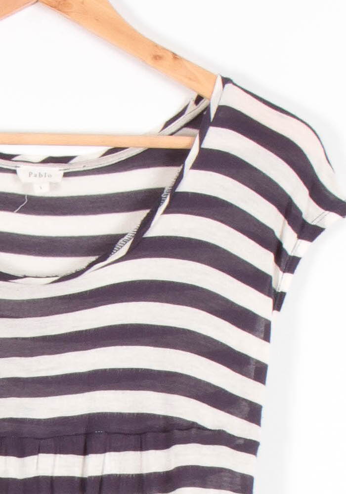 Tee-shirt Rayé Noir et Blanc - Taille S/36 de la marque Pablo | PARAD83173 - Vendu par Paradigme - Image 3