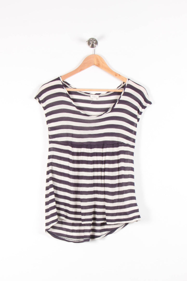 Tee-shirt Rayé Noir et Blanc - Taille S/36 de la marque Pablo | PARAD83173 - Vendu par Paradigme - Image 2