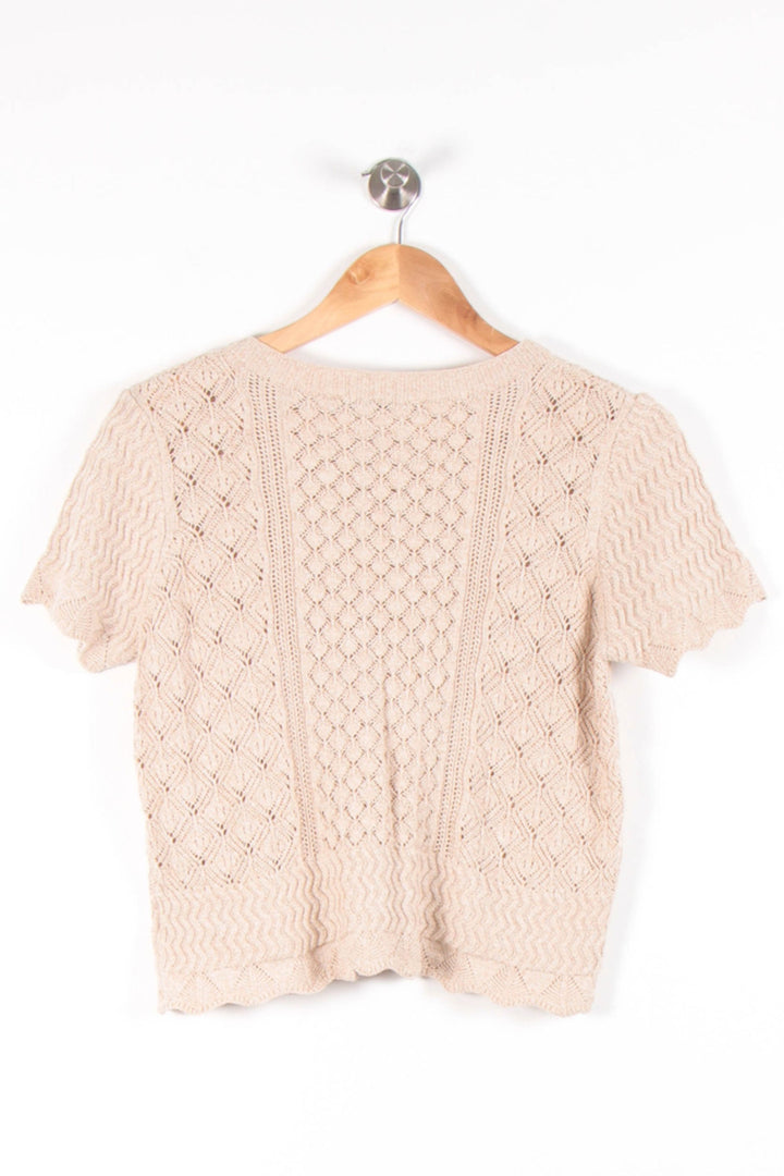 Pull Manches Courtes Beige - Taille S/36 de la marque La Fée Maraboutée | PARAD83175 - Vendu par Paradigme - Image 4