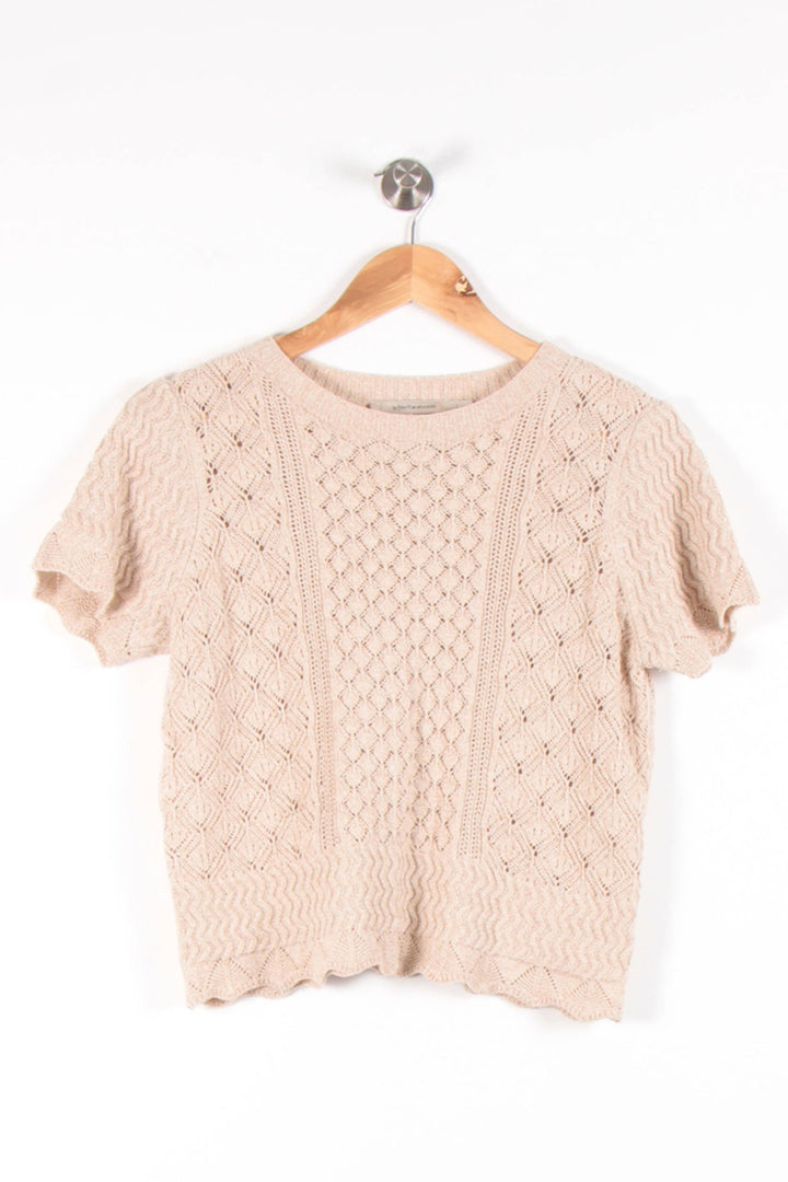 Pull Manches Courtes Beige - Taille S/36 de la marque La Fée Maraboutée | PARAD83175 - Vendu par Paradigme - Image 2