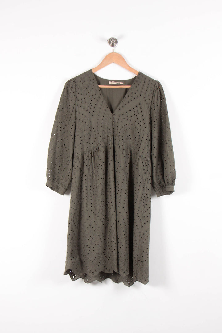 Robe Brodée Verte - Taille S/36 de la marque La Fée Maraboutée | PARAD83187 - Vendu par Paradigme - Image 2