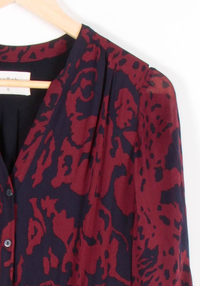 Robe Longue Bordeaux et Noir - Taille XS/34 de la marque ba&sh | PARAD83201 - Vendu par Paradigme - Image 3