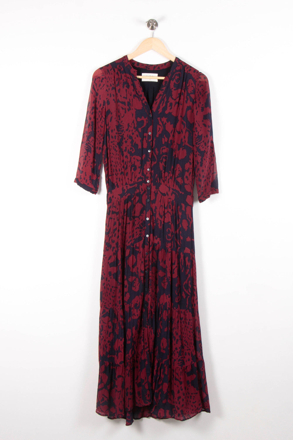 Robe Longue Bordeaux et Noir - Taille XS/34 de la marque ba&sh | PARAD83201 - Vendu par Paradigme - Image 2