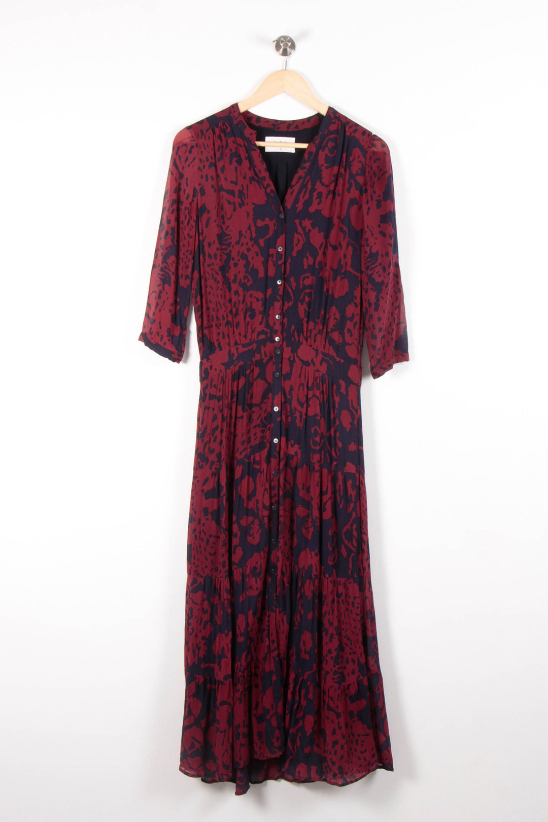 Robe Longue Bordeaux et Noir - Taille XS/34 de la marque ba&sh | PARAD83201 - Vendu par Paradigme - Image 2