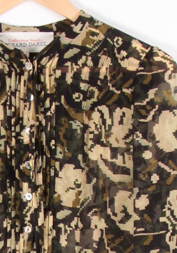 Robe Longue Noire et Beige - Taille M/38 de la marque Gerard Darel | PARAD83209 - Vendu par Paradigme - Image 3