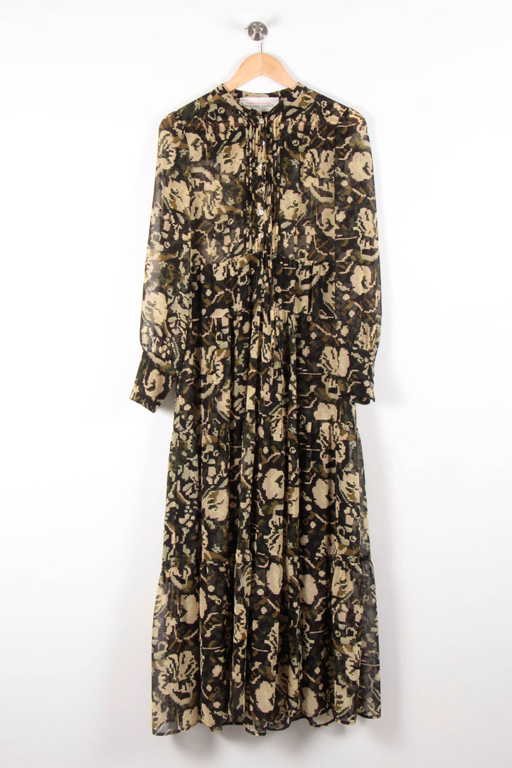 Robe Longue Noire et Beige - Taille M/38 de la marque Gerard Darel | PARAD83209 - Vendu par Paradigme - Image 2