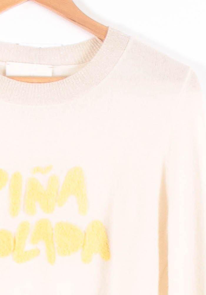 Pull Blanc et Jaune - Taille S/36 de la marque Absolut Cashmere | PARAD83216 - Vendu par Paradigme - Image 3