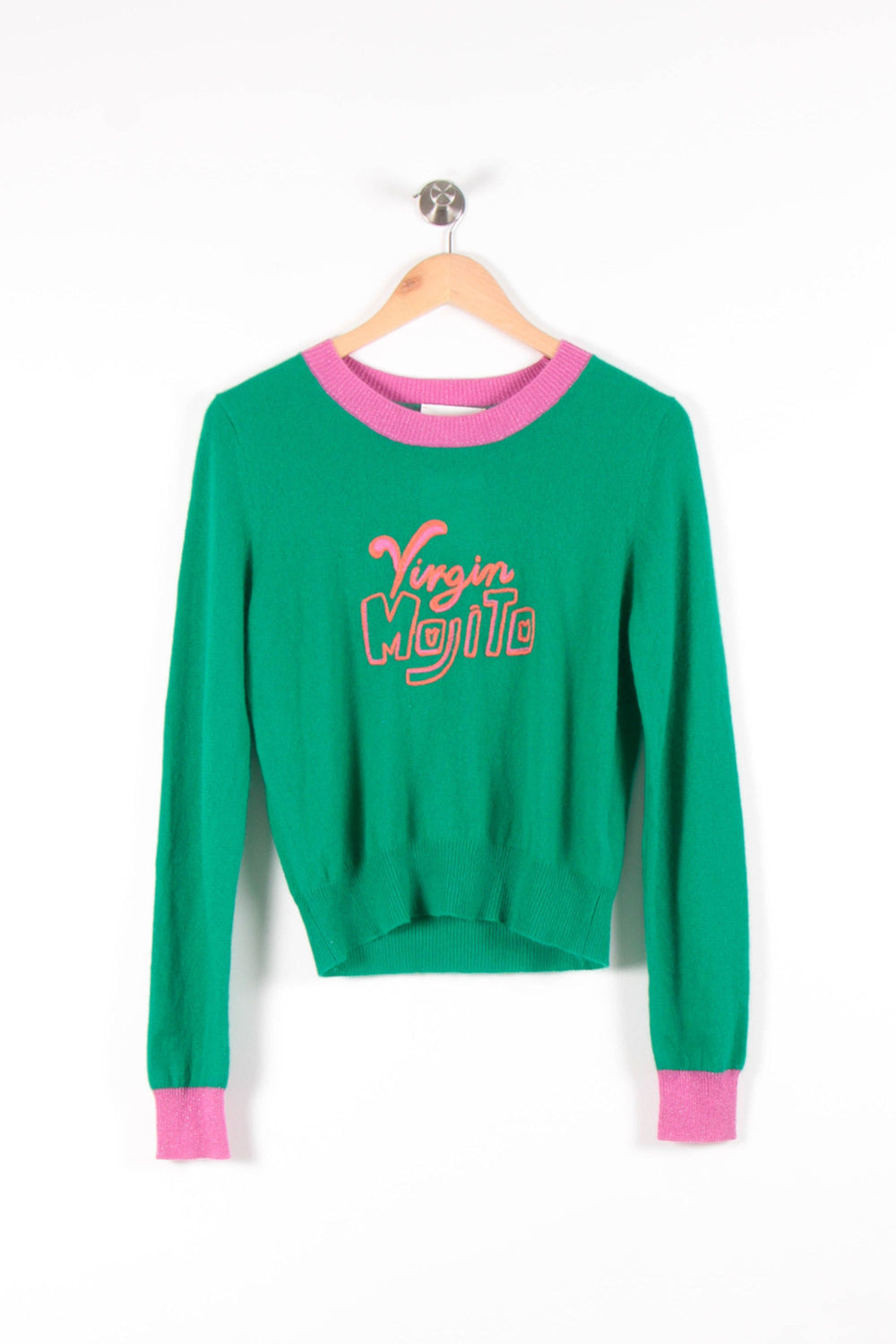 Pull Vert et Rose - Taille S/36 de la marque Absolut Cashmere | PARAD83217 - Vendu par Paradigme - Image 2