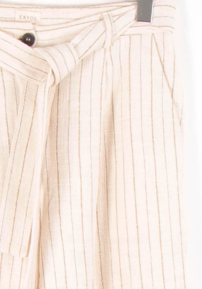 Pantalon Rayé Blanc et Beige - Taille S/36 de la marque Ekyog | PARAD83218 - Vendu par Paradigme - Image 3