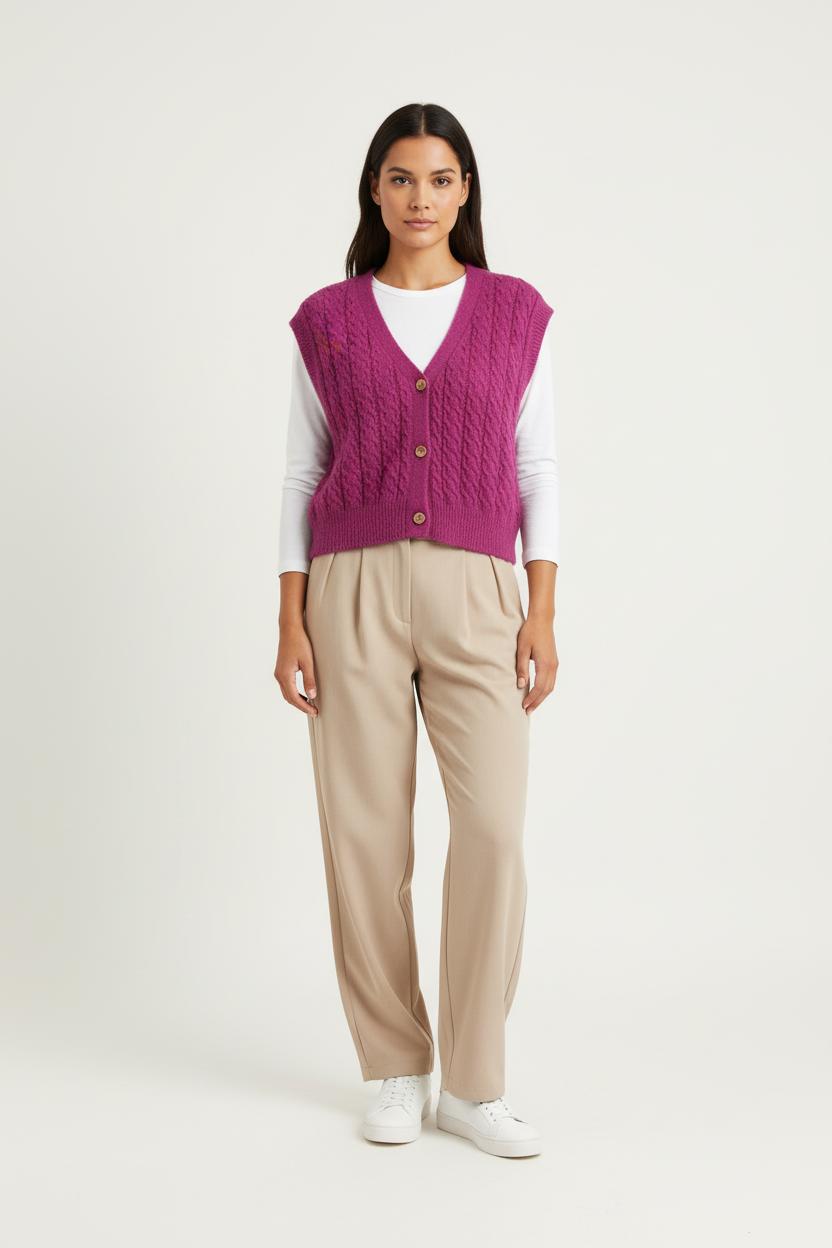 Gilet Sans Manches Rose - Taille S/36 de la marque Louise Misha | PARAD83219 - Vendu par Paradigme - Image 1