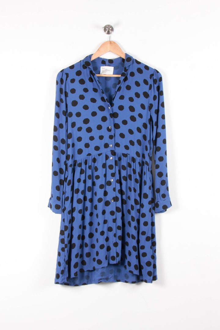Robe Chemise Bleue et Noire - Taille S/36 de la marque Léon & Harper | PARAD83221 - Vendu par Paradigme - Image 2