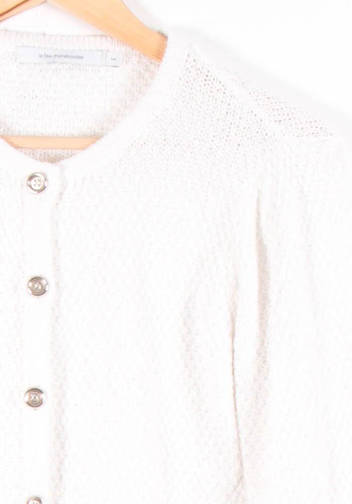 Gilet Blanc - Taille S/36 de la marque La Fée Maraboutée | PARAD83230 - Vendu par Paradigme - Image 3