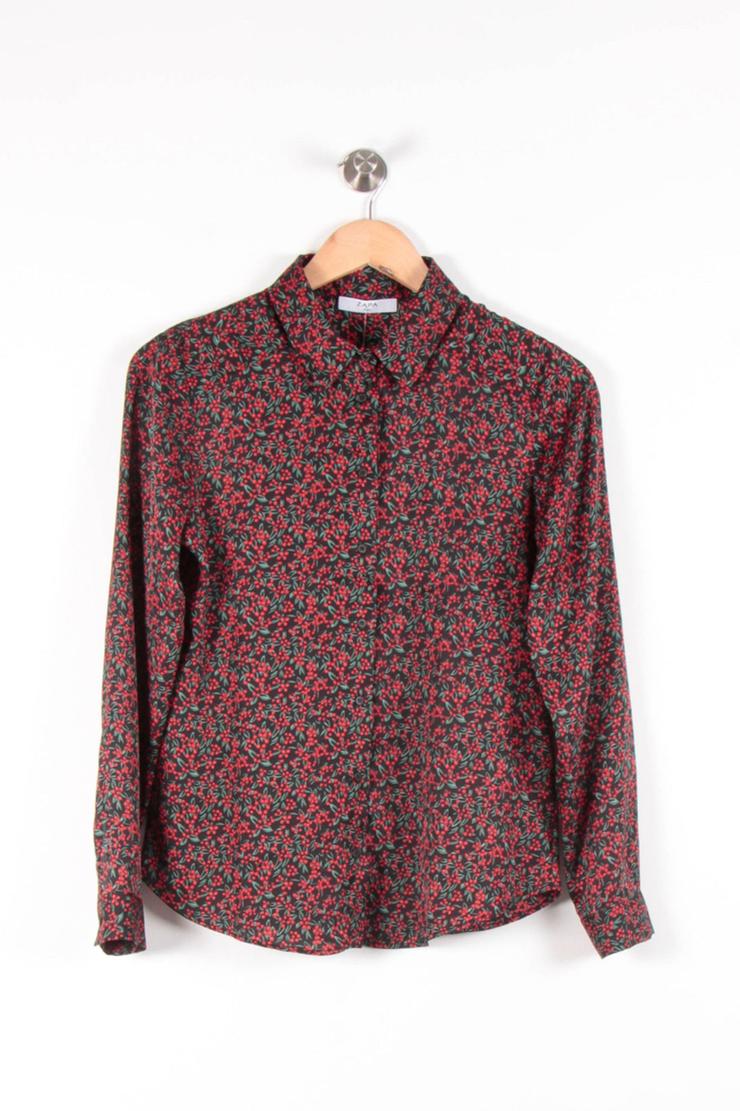 Chemise Fleurie Rouge et Verte - Taille S/36 de la marque ZAPA | PARAD83240 - Vendu par Paradigme - Image 2