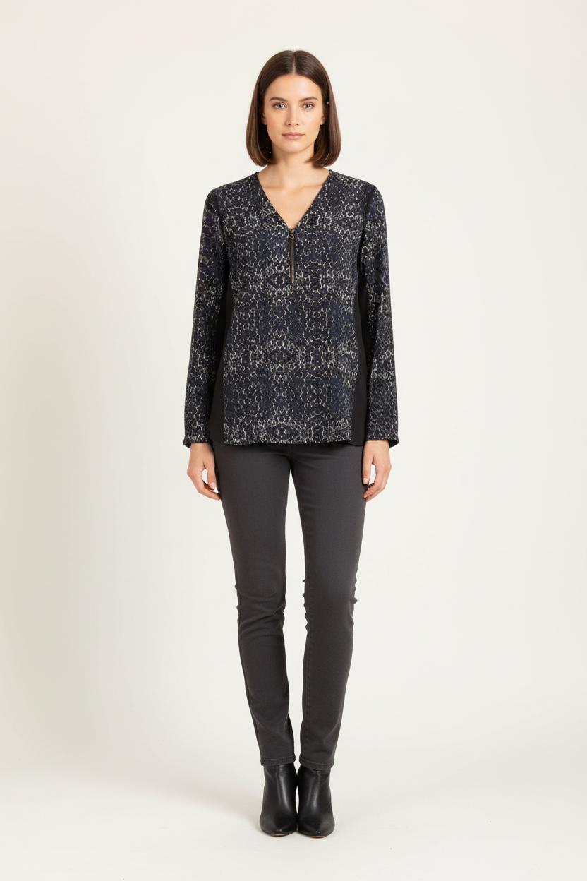 Blouse Noire et Bleue - Taille S/36 de la marque ZAPA | PARAD83242 - Vendu par Paradigme - Image 1