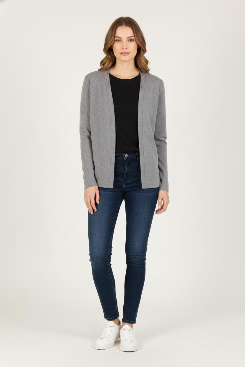 Cardigan Gris - Taille S/36 de la marque ZAPA | PARAD83244 - Vendu par Paradigme - Image 1