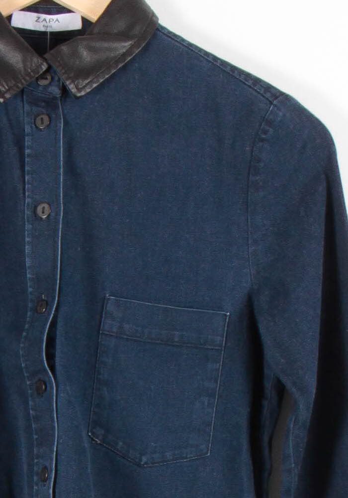 Chemise Bleu et Noir - Taille S/36 de la marque ZAPA | PARAD83245 - Vendu par Paradigme - Image 3