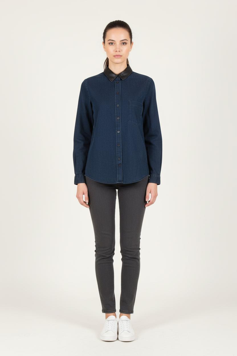 Chemise Bleu et Noir - Taille S/36 de la marque ZAPA | PARAD83245 - Vendu par Paradigme - Image 1