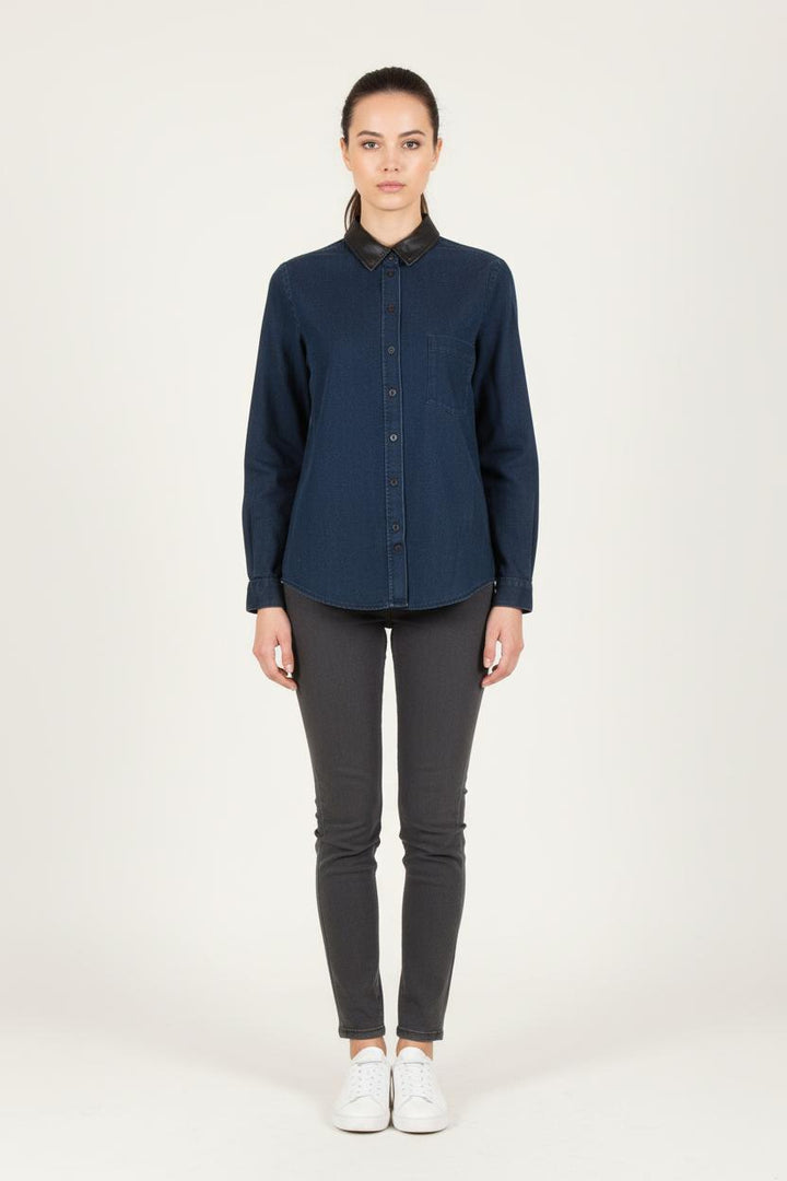 Chemise Bleu et Noir - Taille S/36 de la marque ZAPA | PARAD83245 - Vendu par Paradigme - Image 1