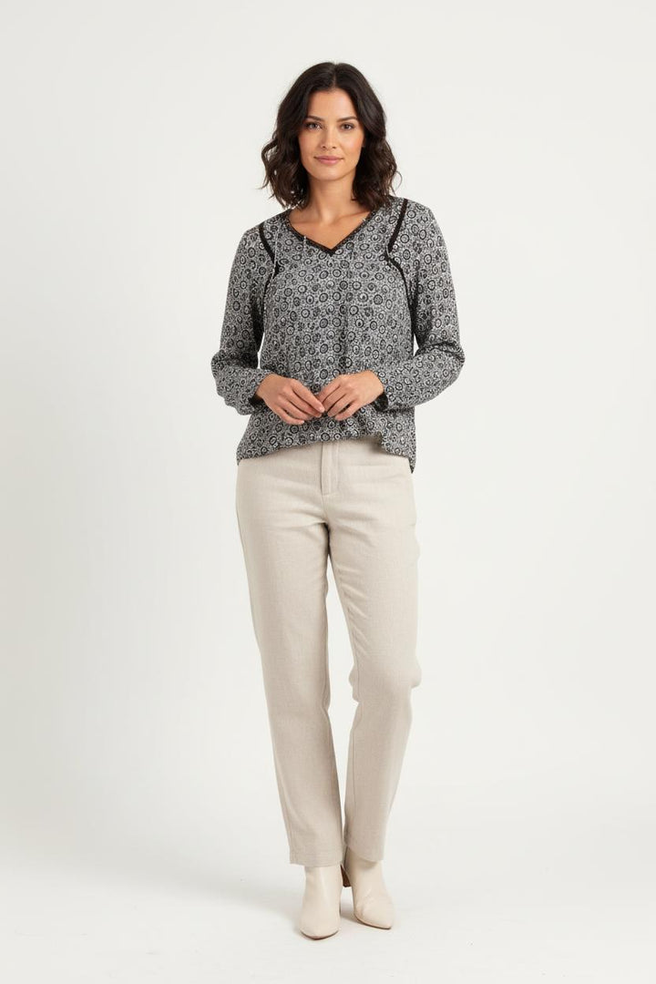 Blouse Noire et Blanche - Taille S/36 de la marque ZAPA | PARAD83247 - Vendu par Paradigme - Image 1