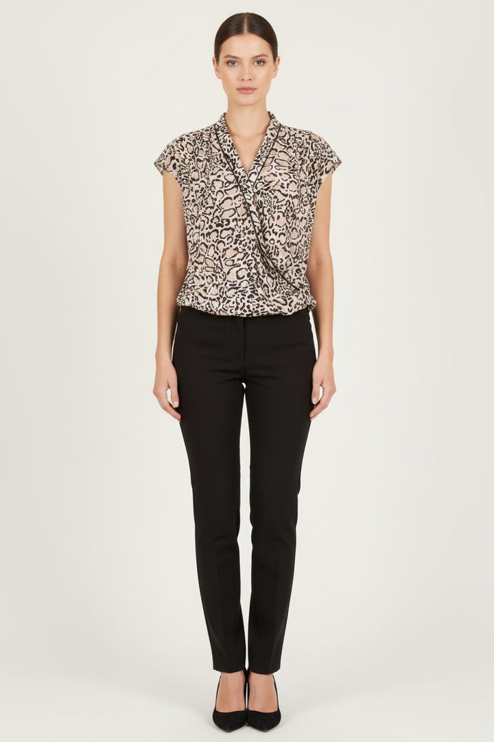 Blouse Léopard Beige et Noir - Taille S/36 de la marque ZAPA | PARAD83249 - Vendu par Paradigme - Image 1