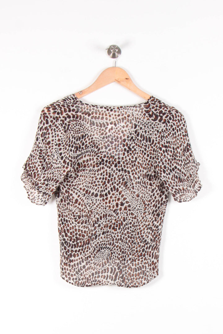 Blouse Léopard Beige et Marron - Taille S/36 de la marque ZAPA | PARAD83250 - Vendu par Paradigme - Image 4