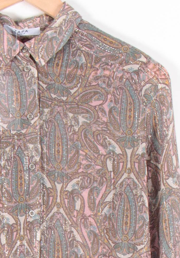 Chemise Imprimée Rose et Bleu - Taille S/36 de la marque ZAPA | PARAD83251 - Vendu par Paradigme - Image 3