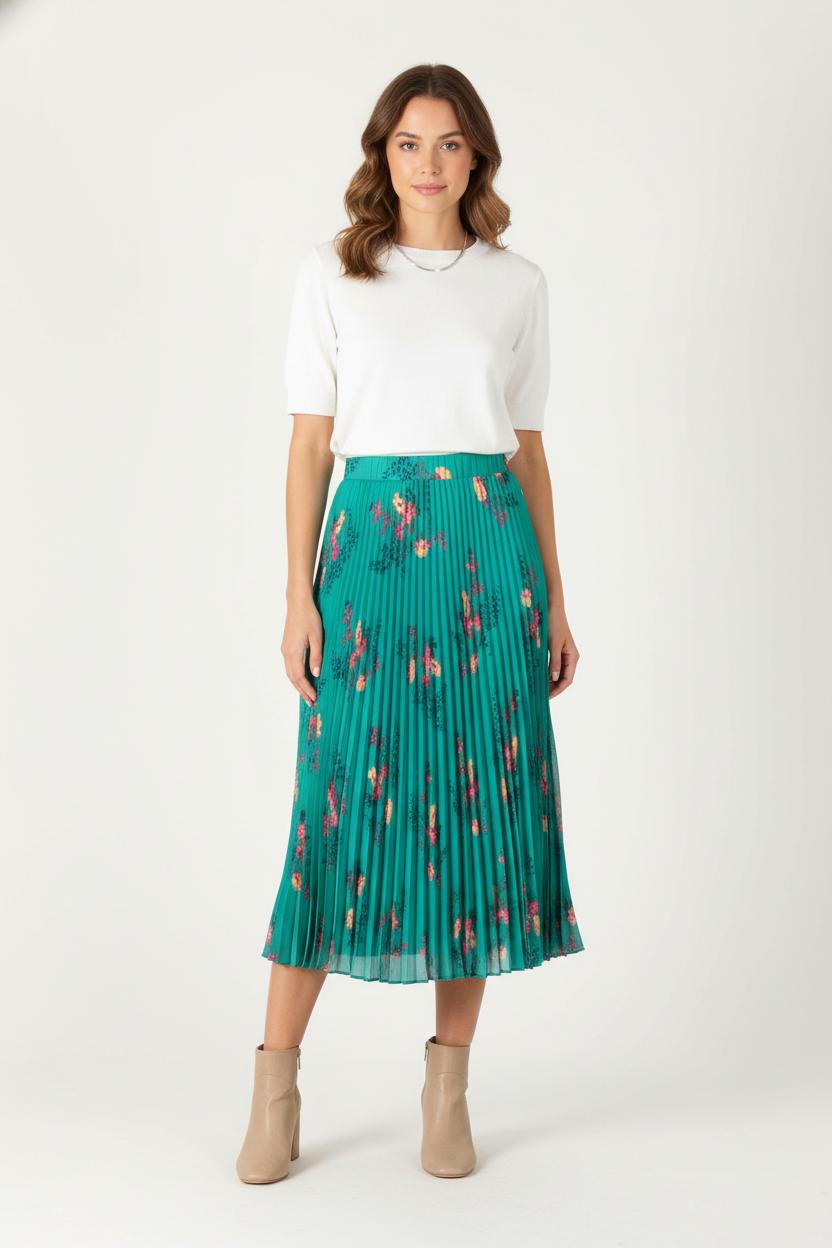 Jupe Plissée Verte - Taille XS/34 de la marque Petite Mendigote | PARAD83257 - Vendu par Paradigme - Image 1