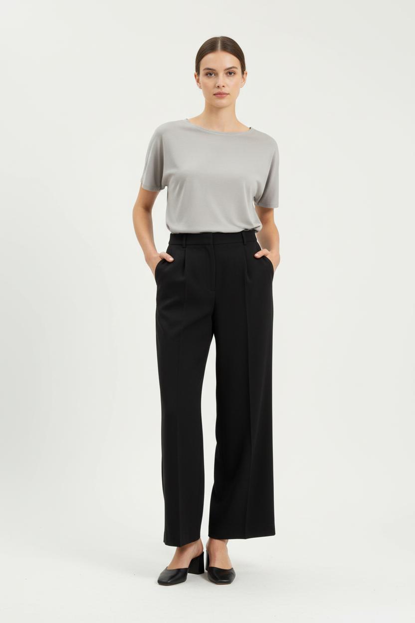Pantalon Large Noir - Taille L/40 de la marque La Fée Maraboutée | PARAD83287 - Vendu par Paradigme - Image 1