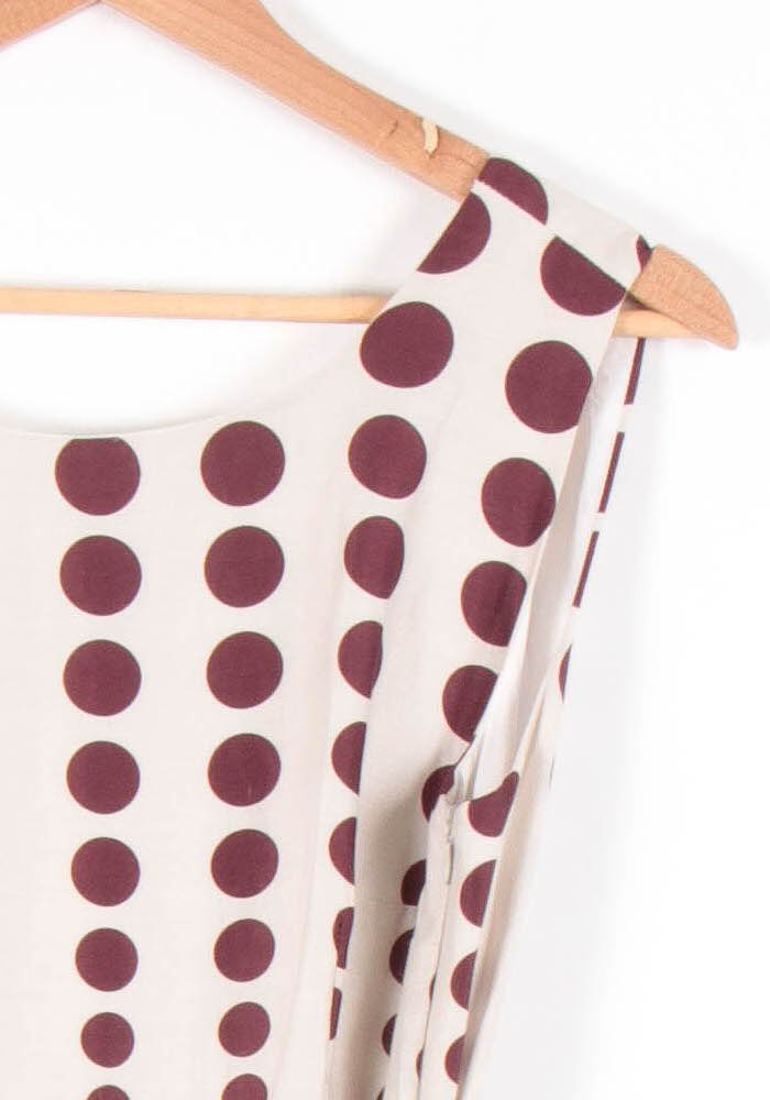 Robe Écrue et Bordeaux - Taille L/40 de la marque La Fée Maraboutée | PARAD83288 - Vendu par Paradigme - Image 3