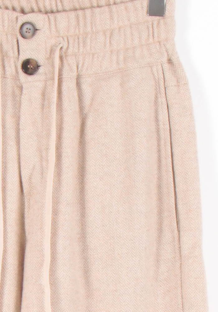 Pantalon Large Beige - Taille M/38 de la marque La Fée Maraboutée | PARAD83289 - Vendu par Paradigme - Image 3