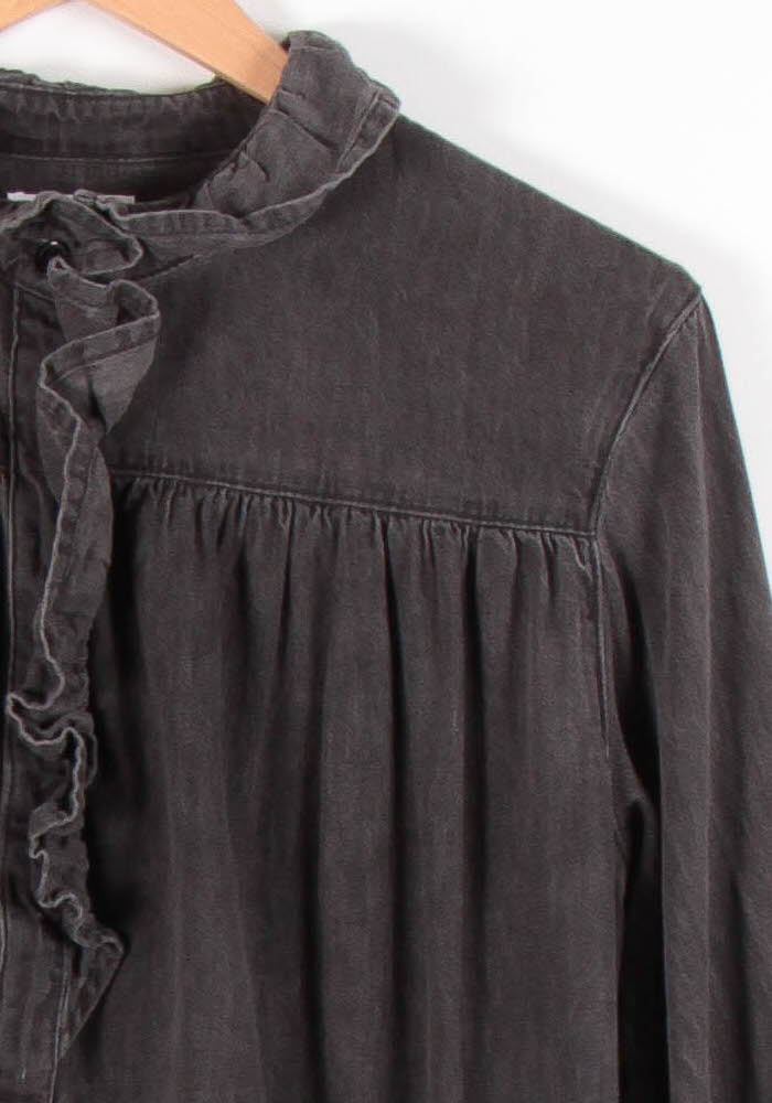 Robe Volantée Grise - Taille XS/34 de la marque Claudie Pierlot | PARAD83294 - Vendu par Paradigme - Image 3