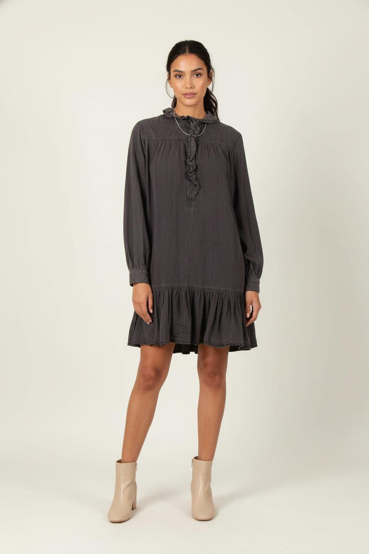 Robe Volantée Grise - Taille XS/34 de la marque Claudie Pierlot | PARAD83294 - Vendu par Paradigme - Image 1