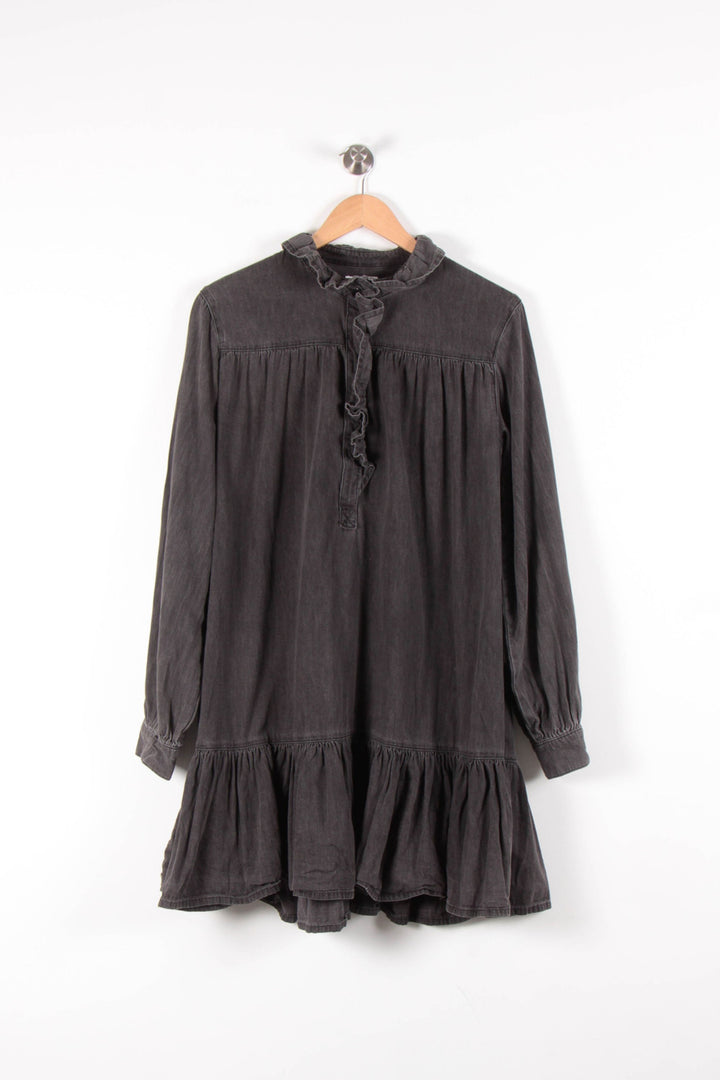 Robe Volantée Grise - Taille XS/34 de la marque Claudie Pierlot | PARAD83294 - Vendu par Paradigme - Image 2