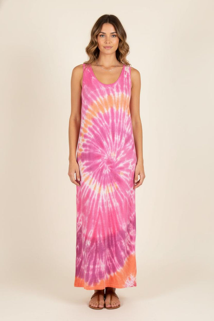 Robe Longue Rose et Orange - Taille S/36 de la marque Kujten | PARAD83296 - Vendu par Paradigme - Image 1