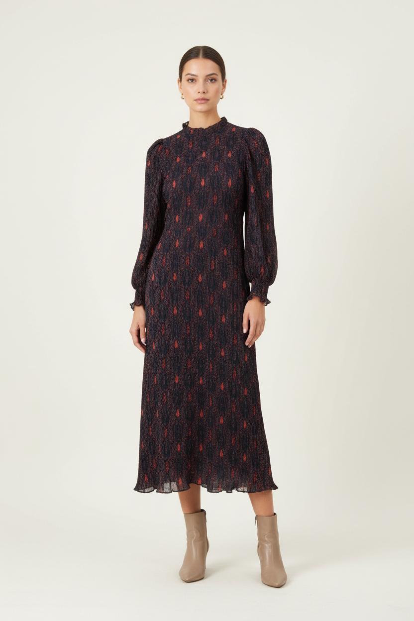 Robe Midi Noire et Rouge - Taille S/36 de la marque Antik Batik | PARAD83298 - Vendu par Paradigme - Image 1