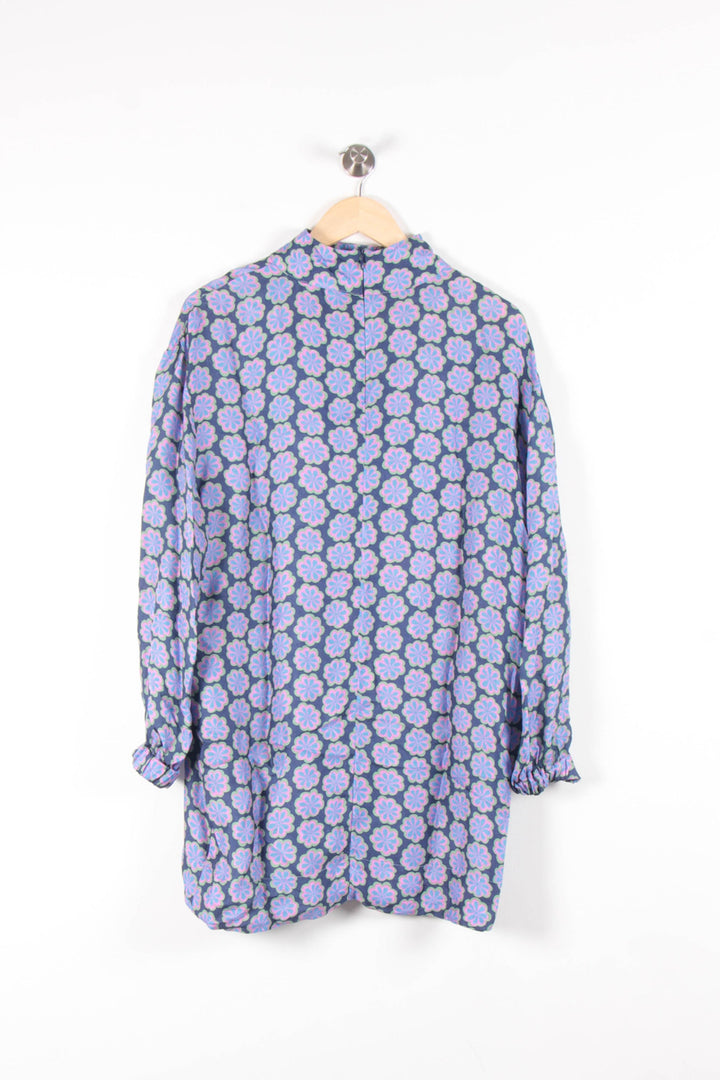 Robe Chemise Bleue et Violette - Taille XS/34 de la marque American Vintage | PARAD83301 - Vendu par Paradigme - Image 4